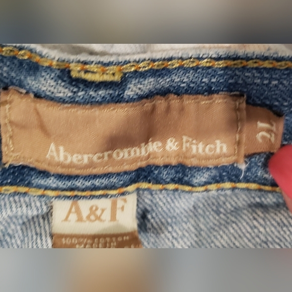 Abercrombie & Fitch Denim Blue Jeans Shorts Cut Off's Size 2 Mid-rise Di… - Picture 11 of 12